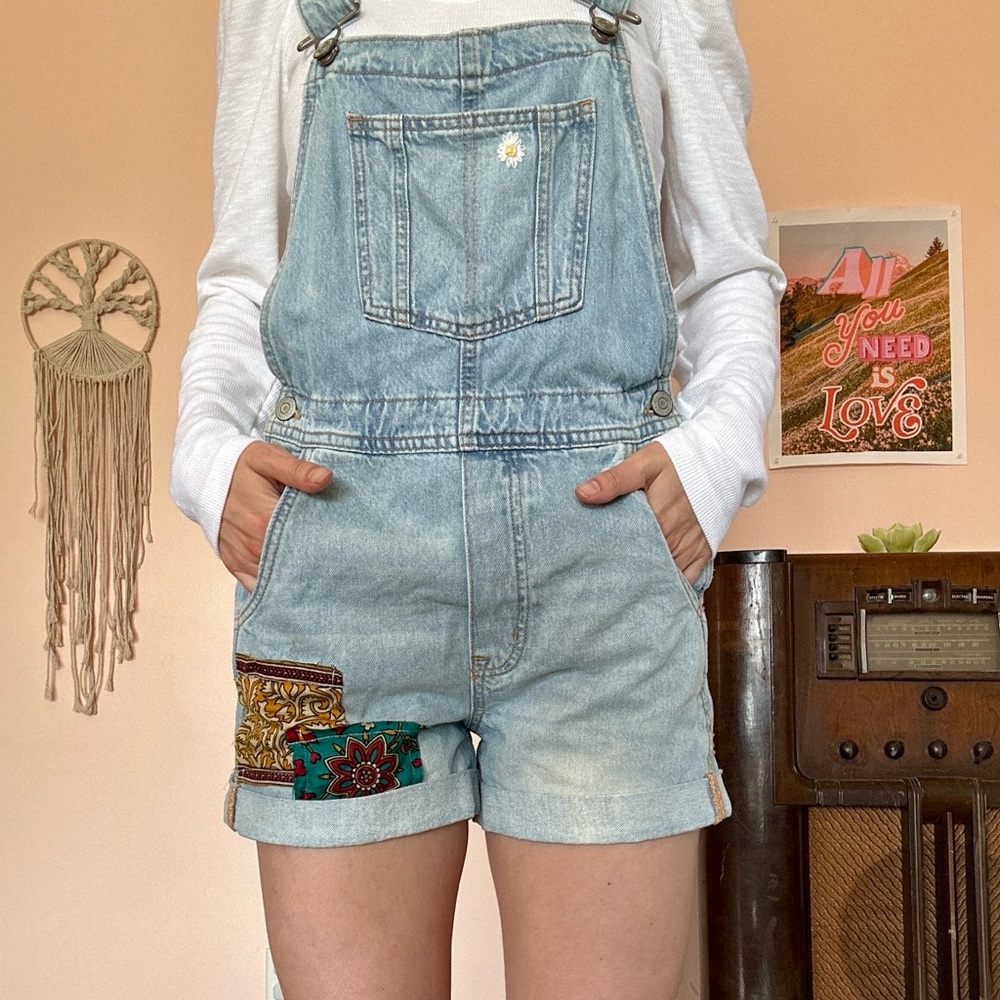 Upcycled Patchwork Overalls - Picture 3 of 6